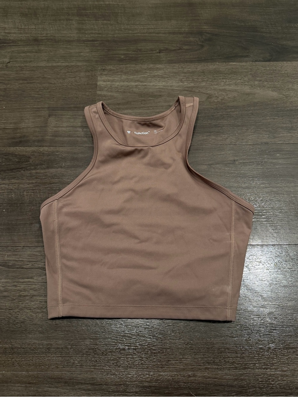 TNA Cropped High Neck Tank - Taupe